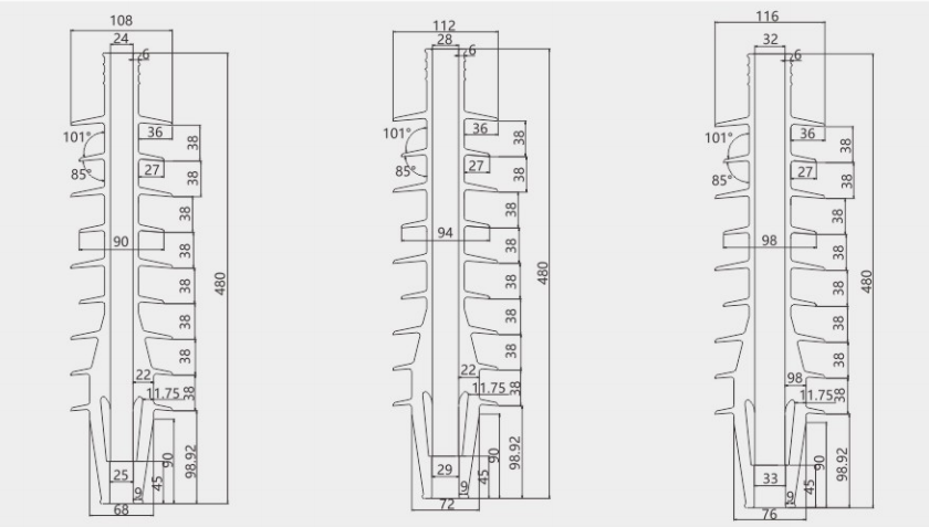 26-35kV fully cold shrinkable three core outdoor terminal1