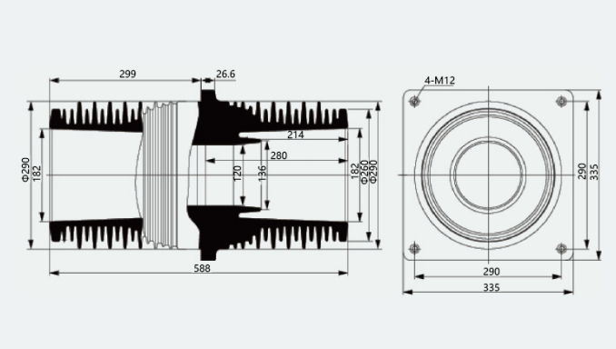 35kV-260 (Height 588) (High-Altitude Type) Bushing1