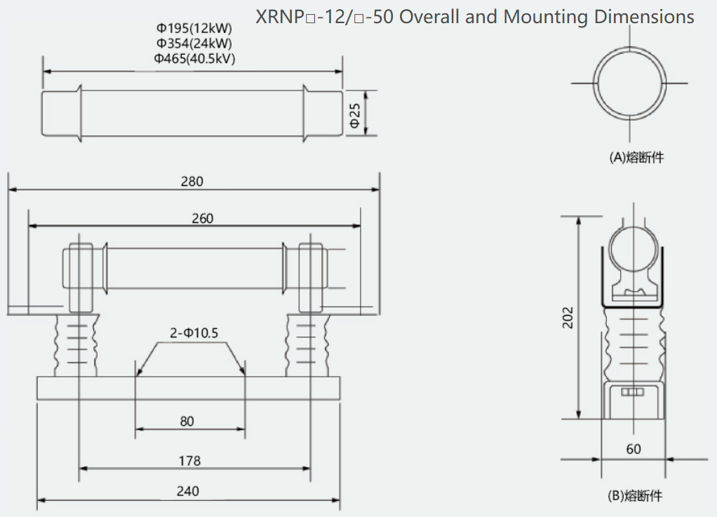 XRNP1 High-Voltage Current-Limiting Fuse