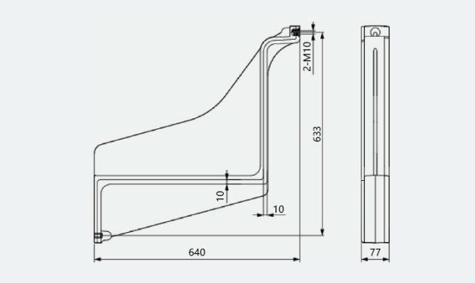 BZ11-35 High-Altitude Type 77 Bending Plate (Mounting Bracket)1