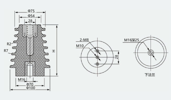 CG3-10Q195×125 140 (Tower Type) Indoor High-Voltage Voltage Presence Indicating Device Sensor1