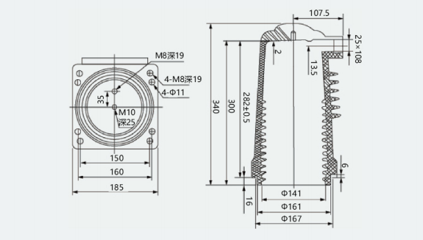 CH3-24kV 185 630A Contact Box for Withdrawable Switchgear (Shielded Version Available)1