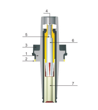 Internal structure of a YIEOU 15kV 200A bushing insert