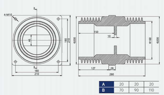 TG3-24Q 180×180×280 Bushing1