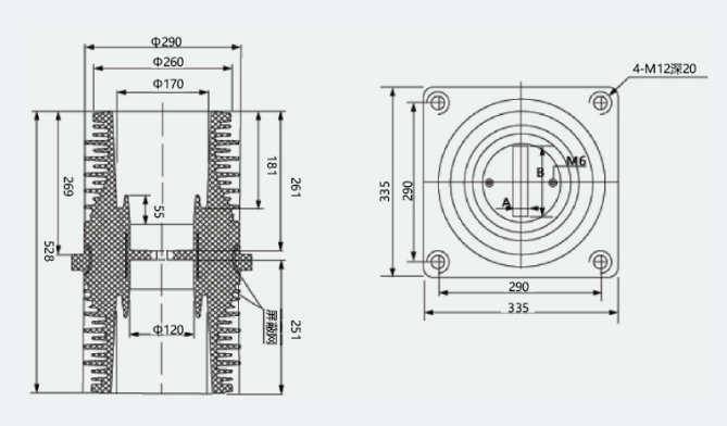 TG3-35Q 290×290×528 (High-Altitude Type) 3AV3 Bushing1