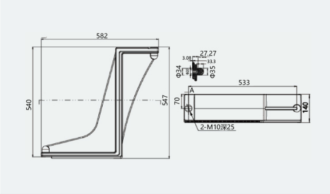 WB-35Q 140 3AVS Bending Plate (Mounting Bracket)1