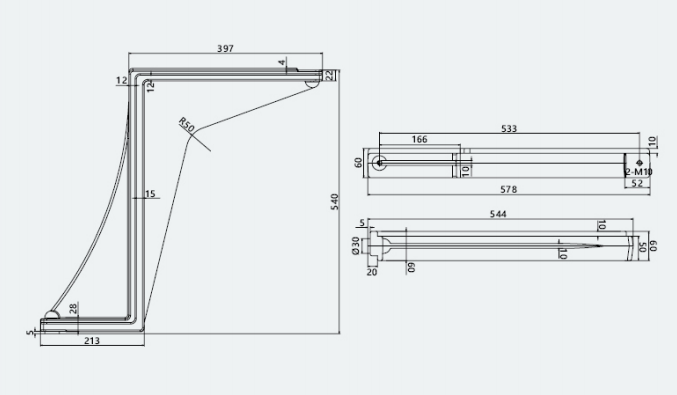 WB-35Q 60 3AV3 Mounting Bracket (Bent Support Plate)1