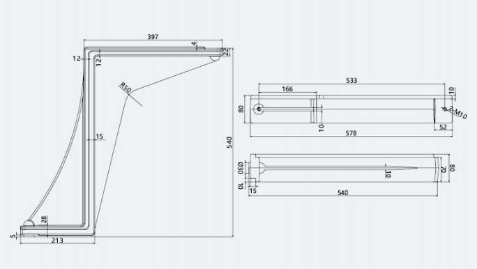 WB-35Q 80 3AV3 Mounting Bracket (Bent Support Plate)1
