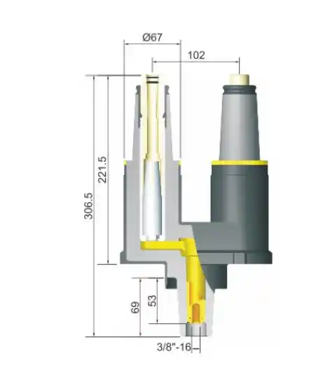 JY STT-24 200 24kV 200A Double-Pass Bushing Connector（1）