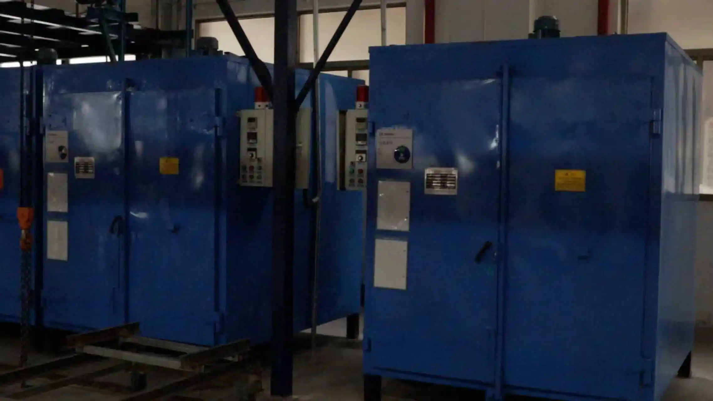 Industrial curing ovens used in electrical accessory manufacturing