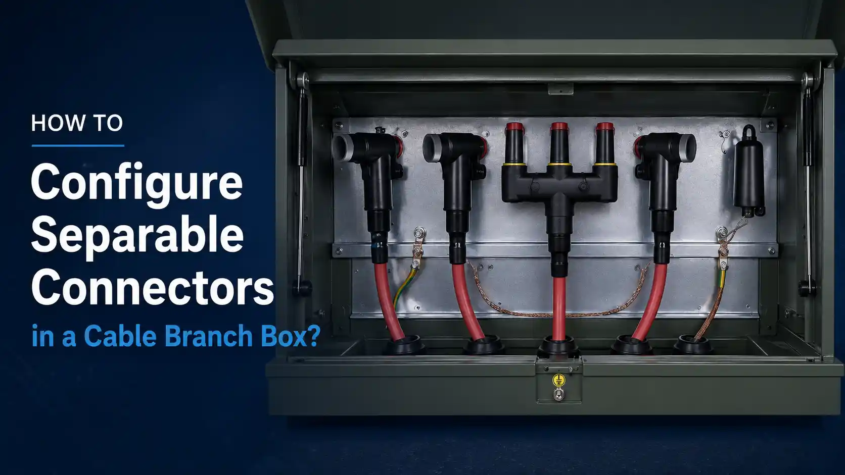 Cómo configurar conectores separables en una caja de derivación de cables