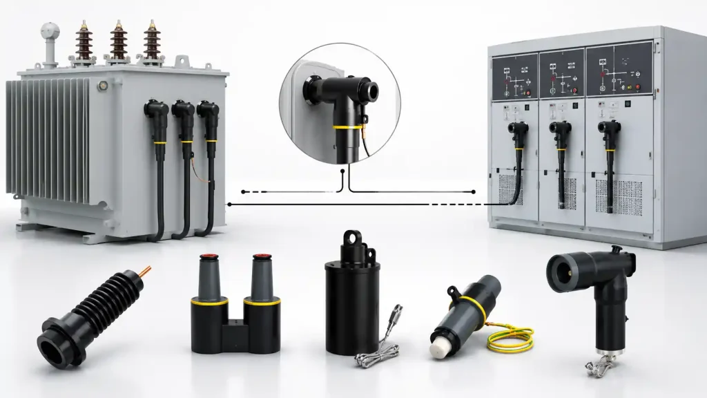 Soluciones de conectores separables para conexiones de cables de transformadores y aparamenta eléctrica