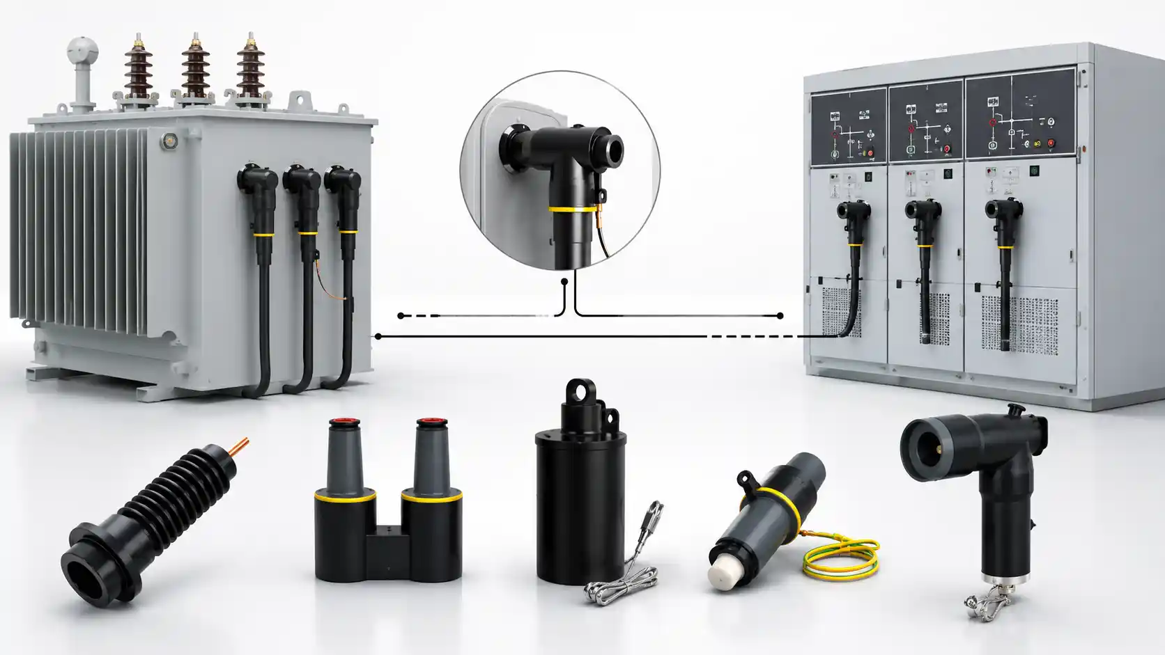 Soluciones de conectores separables para conexiones de cables de transformadores y aparamenta eléctrica
